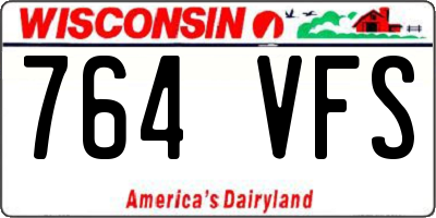 WI license plate 764VFS