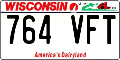 WI license plate 764VFT