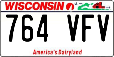WI license plate 764VFV