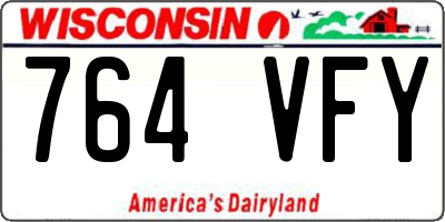 WI license plate 764VFY