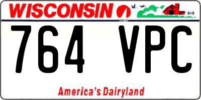 WI license plate 764VPC