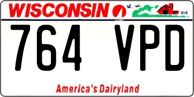WI license plate 764VPD
