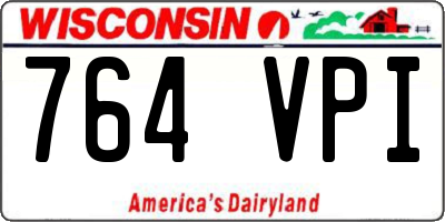WI license plate 764VPI