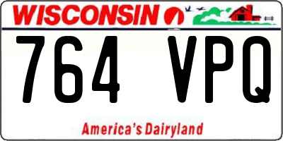 WI license plate 764VPQ