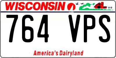 WI license plate 764VPS