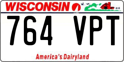 WI license plate 764VPT