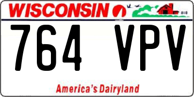 WI license plate 764VPV
