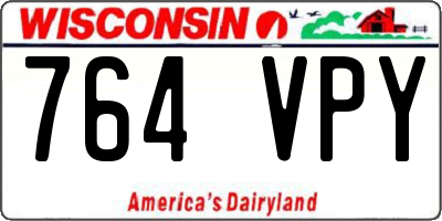 WI license plate 764VPY