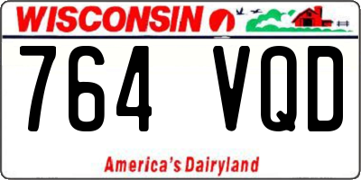 WI license plate 764VQD