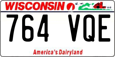 WI license plate 764VQE