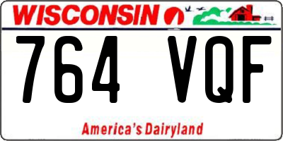 WI license plate 764VQF