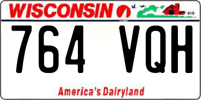 WI license plate 764VQH
