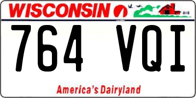 WI license plate 764VQI