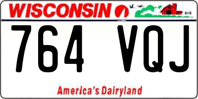 WI license plate 764VQJ