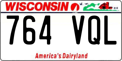 WI license plate 764VQL