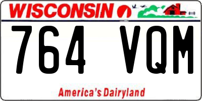 WI license plate 764VQM