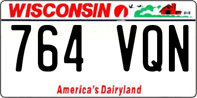 WI license plate 764VQN