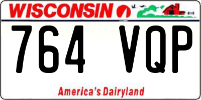 WI license plate 764VQP