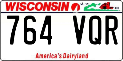 WI license plate 764VQR