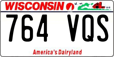 WI license plate 764VQS