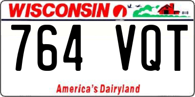 WI license plate 764VQT