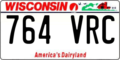WI license plate 764VRC