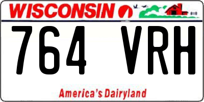 WI license plate 764VRH