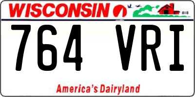 WI license plate 764VRI