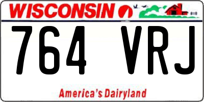 WI license plate 764VRJ