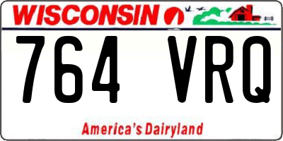 WI license plate 764VRQ
