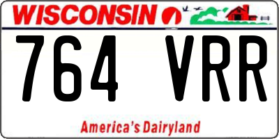 WI license plate 764VRR