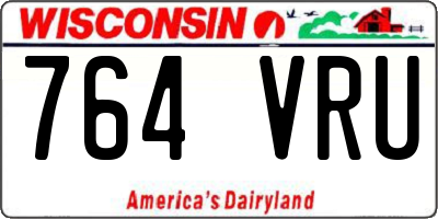 WI license plate 764VRU