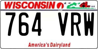 WI license plate 764VRW