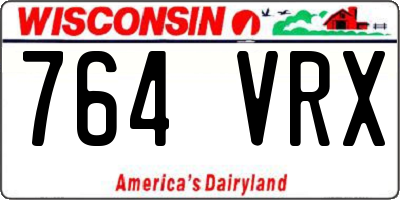 WI license plate 764VRX