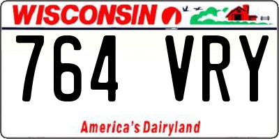 WI license plate 764VRY