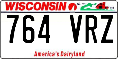 WI license plate 764VRZ
