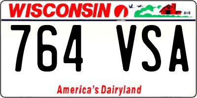 WI license plate 764VSA