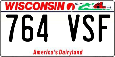 WI license plate 764VSF