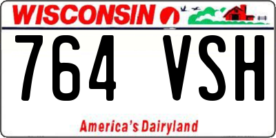 WI license plate 764VSH