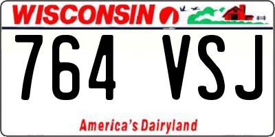 WI license plate 764VSJ