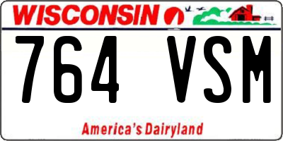 WI license plate 764VSM