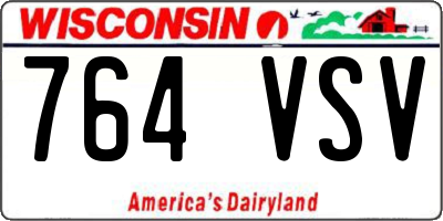 WI license plate 764VSV