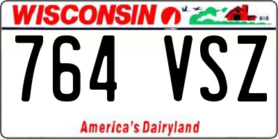 WI license plate 764VSZ