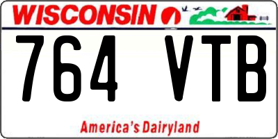 WI license plate 764VTB