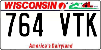 WI license plate 764VTK