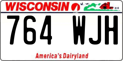 WI license plate 764WJH