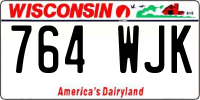 WI license plate 764WJK