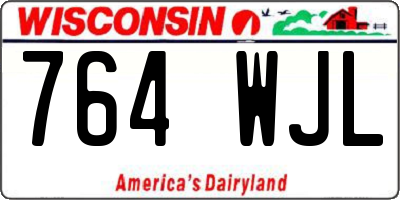 WI license plate 764WJL