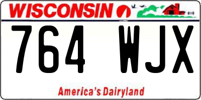 WI license plate 764WJX