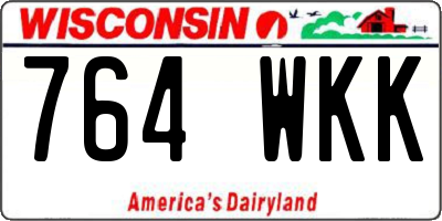 WI license plate 764WKK
